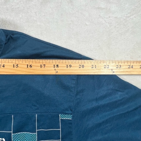Travis Matthew XXL Patchwork Navy Golf Polo Shirt Performance Stretch Shirt - Picture 8 of 8